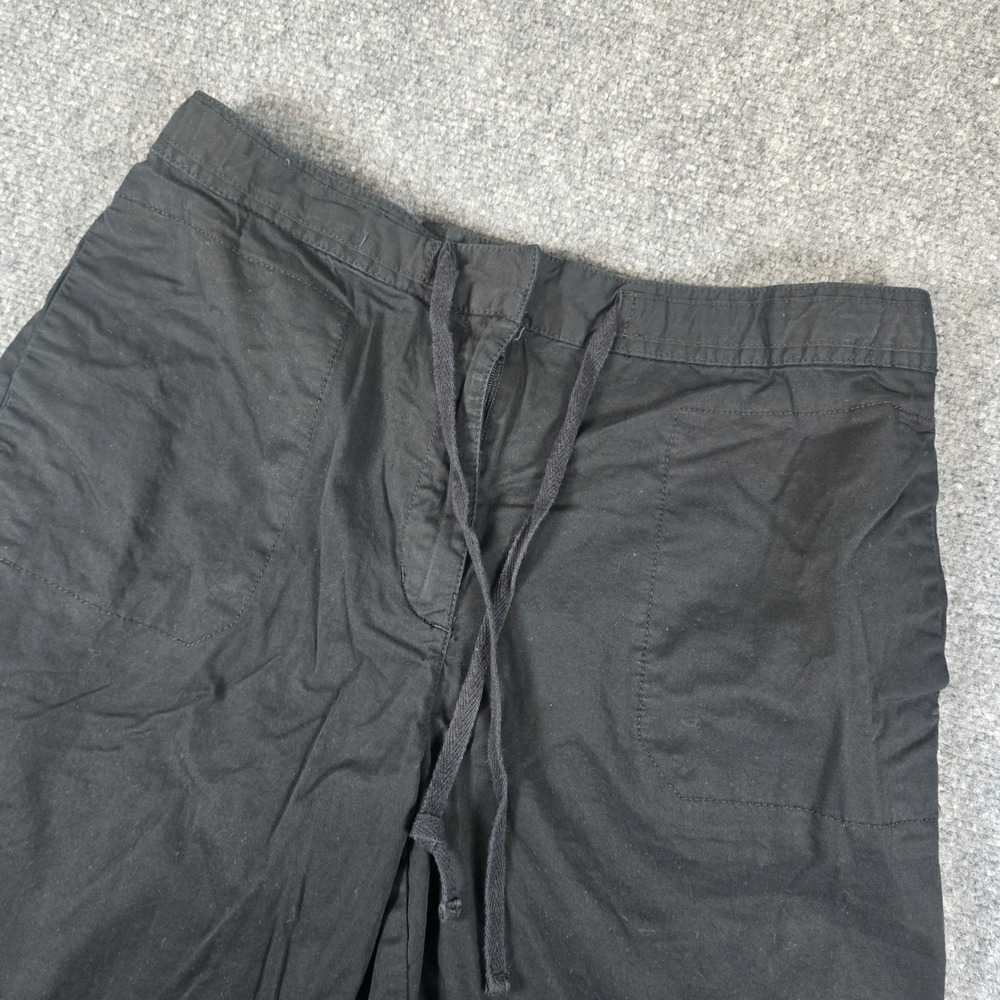 Karen Scott Black Cotton Spandex Drawstring Waist Shorts‎ Women Size 12 Bermuda